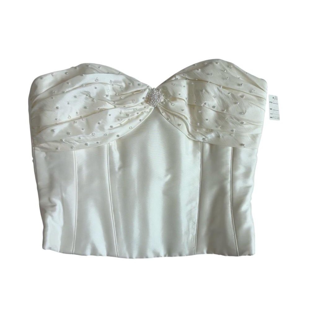 Vintage Pearl Beaded Burlesque Corset Top